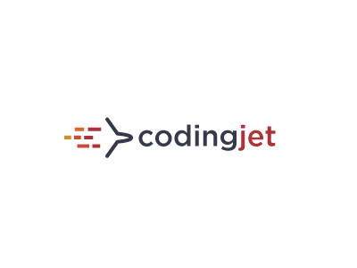 Coding jet air airplane cityx code coding developer it jet logo plane programming tech