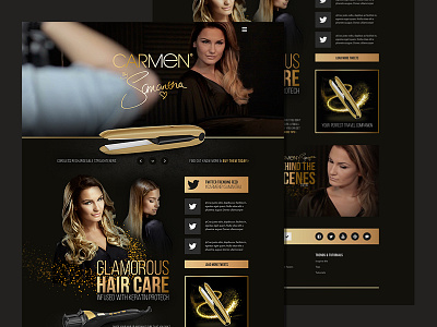 Hair & Beauty eCommerce Website Concept beauty dark ecommerce fashion hair ui website