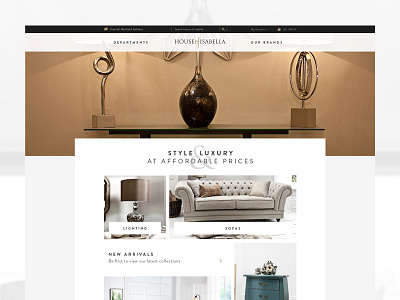 High End Furniture eCommerce Store clean ecommerce furniture shop store web design