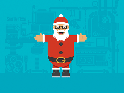 Merry Christmas from Visualsoft! agency card christmas ecommerce festive illustration merry christmas parallax santa scolling xmas