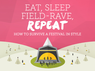 Festival Infographic camping colourful festival fun infographic