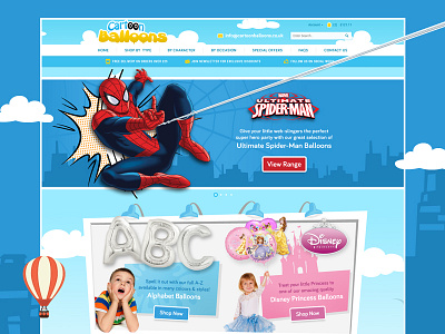 Cartoon Balloon eCommerce balloon bold bright cartoon child ecommerce fun store vector wacky website