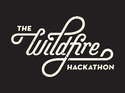 Hackathon Type hackathon typography wildfire