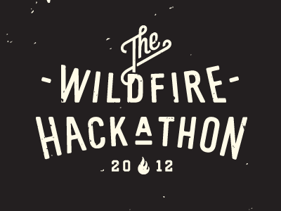 Hackathon Type (continued) badge hackathon typography wildfire