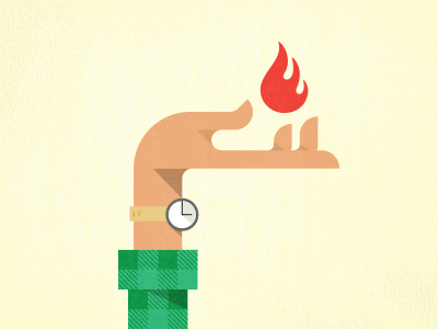 Playing With Fire fire hand illustration plaid watch wildfire