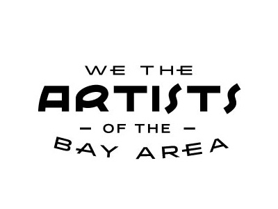 We The Artists of the Bay Area logo artists arts and crafts black logo seal type