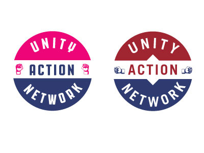 Unity Action Network action badge democracy fists politics rise up unity