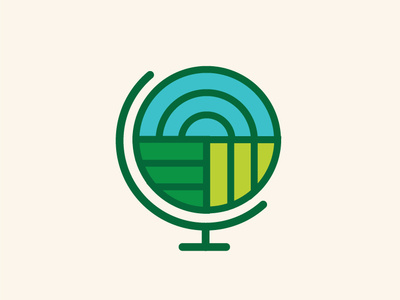 world globe logo study