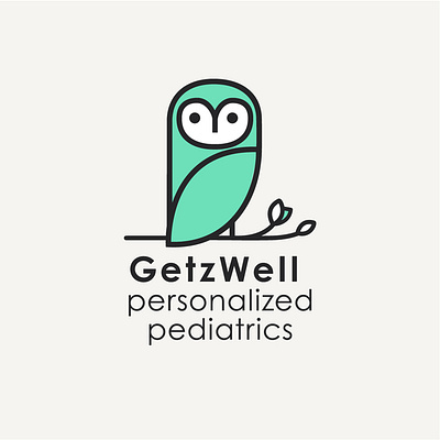 GetzWell Personalized Pediatrics logo branch doctor logo owl pediatrician san francisco