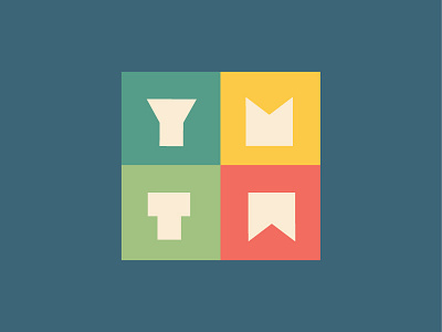 YMTW logo concept block geometric logo square squares