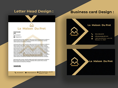 Business card letter head design