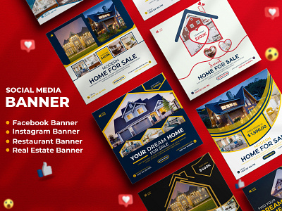 Real Estate Social Media Banner Template