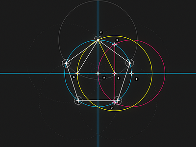 ​ Circle and Line : 05 -​ Pentagon design motion