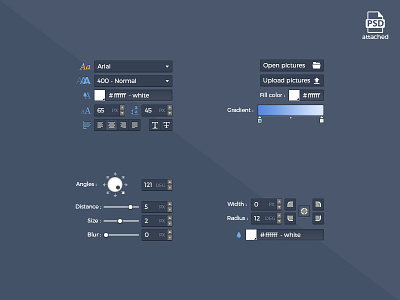 Ui editing elements edition element free freebie interface photoshop psd text user