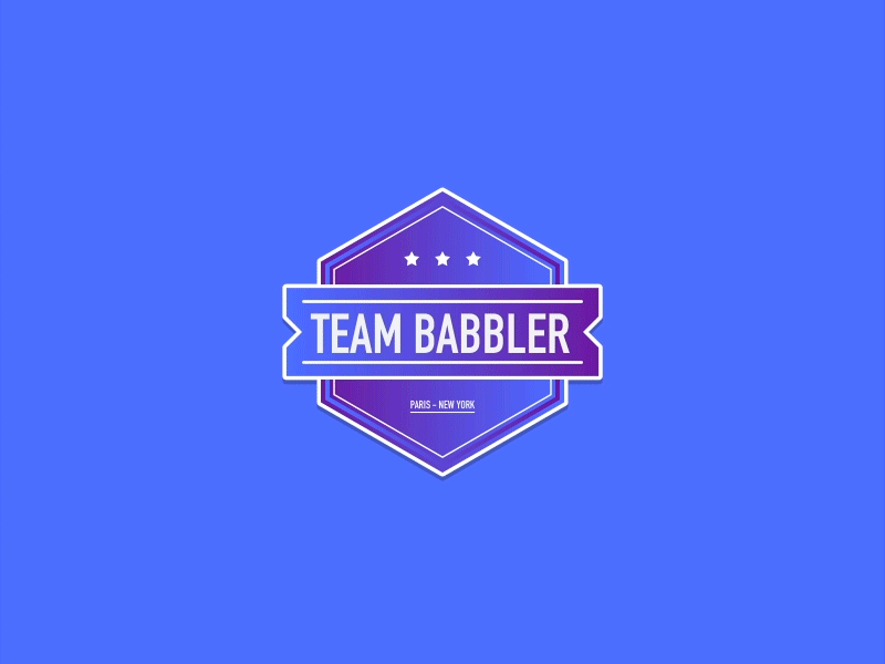 Team Babbler badge babbler badge gif gradient label retro