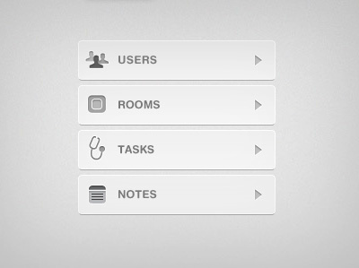 Admin User Options custom icons gotham rounded grey icons ui web app web application