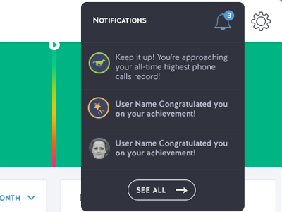 Notifications alerts flat icons interface menu notification product