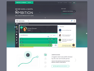 Ambition Landing ambition in-house landing landing page product