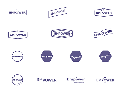 Empower Logo Directions badge branding empower identity logo power power-grid tag