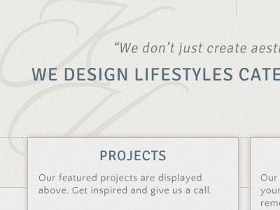 Interior Designer Call To Action elegant type typography watermark