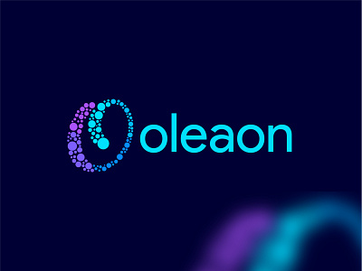 Technological logo - Oleaon abstract branding data flat logo identity isometric lettermark linework logo mark modern oleaon logo simple software symbol tech tech logo technology