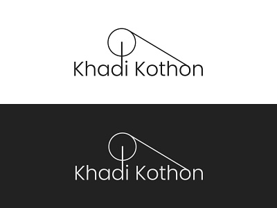 Logo design - Minimal Khadi Kothon black brand branding designer.graphic gorgeous graphics design icons khadi khadinatural logo logo design logotype minimal natural top trendy wheel white