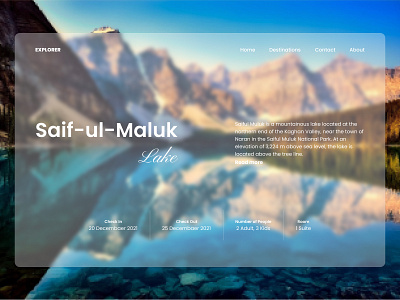 Travel Website Landing Page |  Glassmorphism