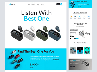 Earbuds Landing page