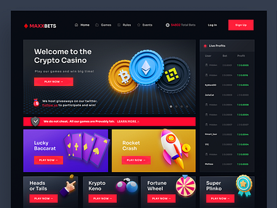 Crypto Casino Landing Page