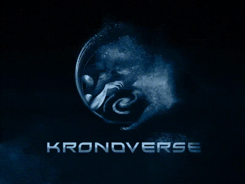 Krоnоverse Logo animation blockchain branding crypto cryptocurrency design dust game gif illustration logo particles reveal transition wind