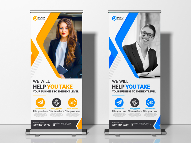 Creative and Modern corporate roll-up banner design by Naeem Hossen on ...