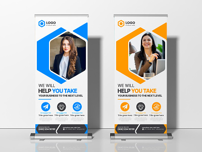 Creative and Modern corporate roll-up banner design