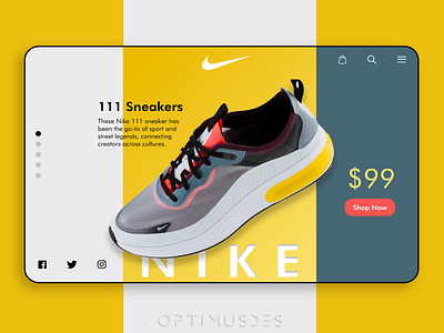 Sneakers Landing Page Concept app bright colors figma landing page minimal nike sneakers store ui ux web website