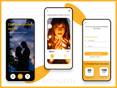 Dating Mobile App Design - Sign Up