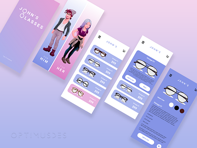 Ecommerce App Concept - Shop Eye Glasses android app concept design ecommerce figma glasses ios minimal mobile app design mockup mockup template online shop online store optimusdes shopping app sketch store app ui ux