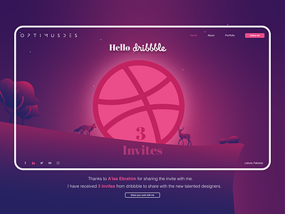 Hello Dribbble + 3 dribbble invites