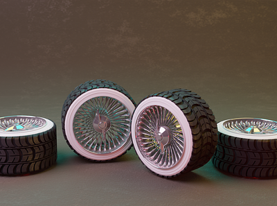 Modeling some wheels in Blender3D 3d 3d art 3d modeling art blender blender3d classic concept rims tires wheels