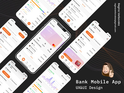 Bank Mobile App UX&UI Design app bank branding design graphic design illustration logo mobile ui ux