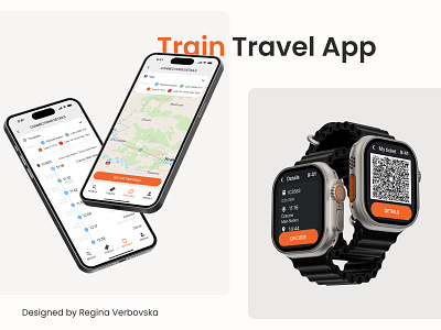 Train Travel App UX & UI Design app applewatch design figma graphic design ios iphone14 travelapp ui ux
