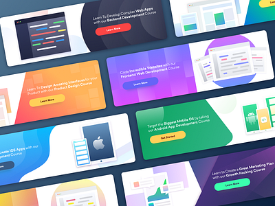 Call To Action Cards call to actions cards content courses illustration ui ux