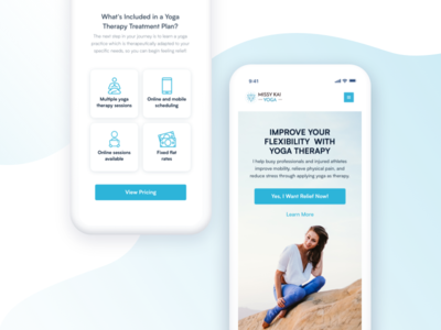 Missy Kai | Website Mobile Redesign & Development blue development doctor health medicine meditate meditation sky therapy website woman yoga