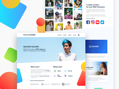 MAURO SICARD (Personal Website) brand cv designer designers personal brand personal website portfolio resume