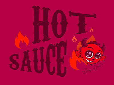 baby Devil's hot sauce logo branding branding design design foodie graphicdesign illustration logo logodesign packaging