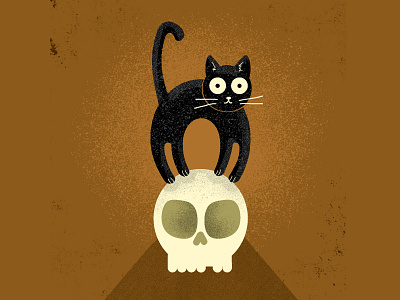 Cat and Skull illustration art artist brand design cat cute design designer graphicdesign graphicdesigner illustration minimal minimalist skull vector