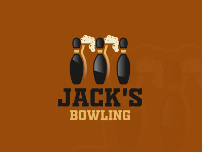 Logo Design beer bowling branding logo logo design