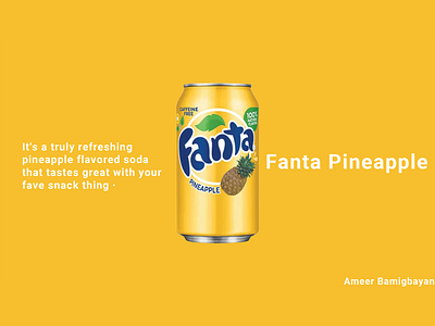 Fanta Pineapple adobexd app branding design graphic design illustration logo photoshop productdesign ui ux vector