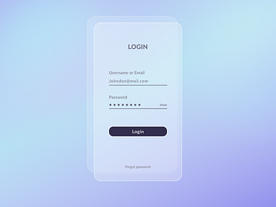 Glassy mobile login