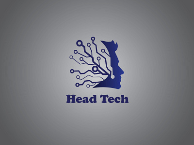 Head tech logo art design graphic design illustration illustrator logo zkgopang