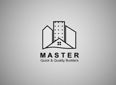 Master Quick and Quality Builders, Real Estate logo art design graphic design illustration illustrator logo zkgopang