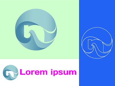 Modern logo design, N logo